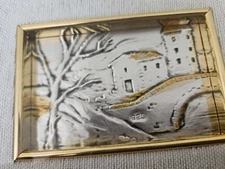 Italy .925 Sterling Overlay 3D Sculpture Framed Creazioni