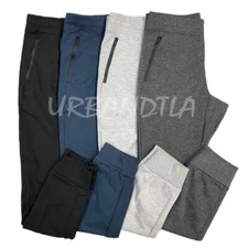 Men's Fleece Jogger Sweatpants Slim Fit Tech Jogger with Zipper Pockets S-2XL