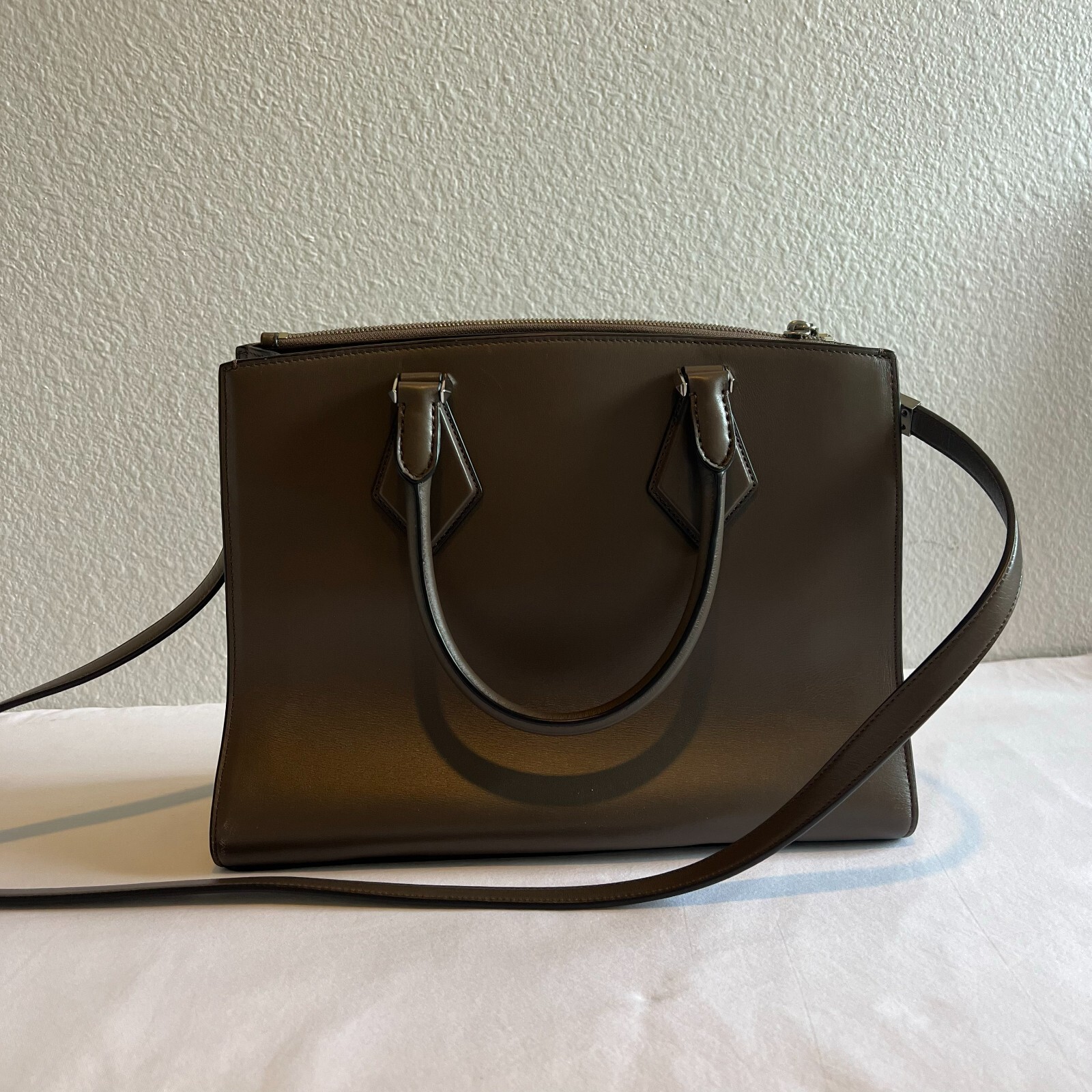 Michael Kors Collection Solid Leather Handle Bag … - image 3