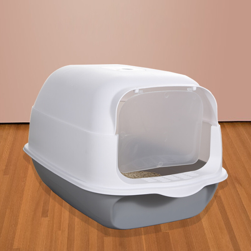Paws & Claws Cat Litter Box Kit with Scoop Tray Door and Toilet Pad