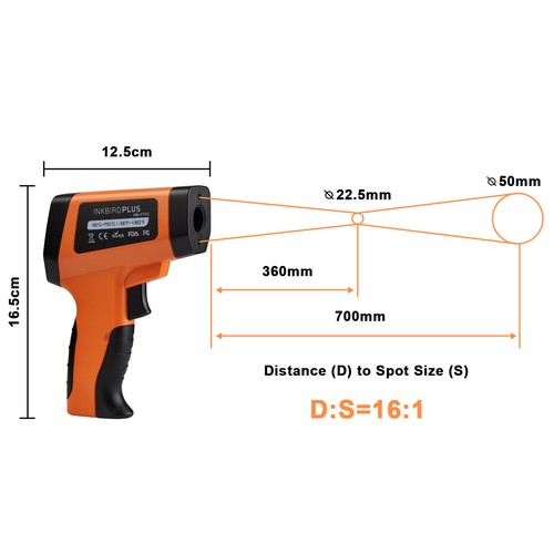 Laser Temperature Gun Kochthermometer Pizza BBQ Küche Spot Ratio 16: 1 Grilling - Bild 14 von 16