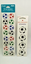Soccer Ball Sports Balls Scrapbook Craft Stickers Lot of 2 USA Acid Free