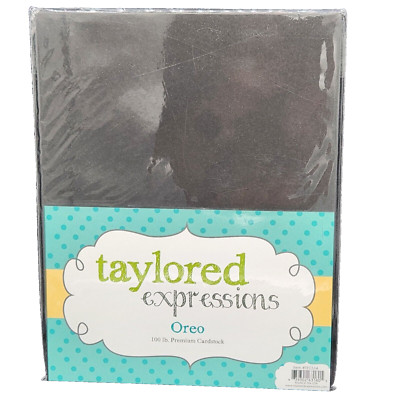 Taylored Expressions TE Oreo Black Cardstock 15 Sheets New 8 1/2 X 11 Paper