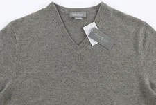 Men's DANIEL CREMIEUX V-Neck Tan Light Brown CASHMERE Sweater XXL 2XL NWT NEW