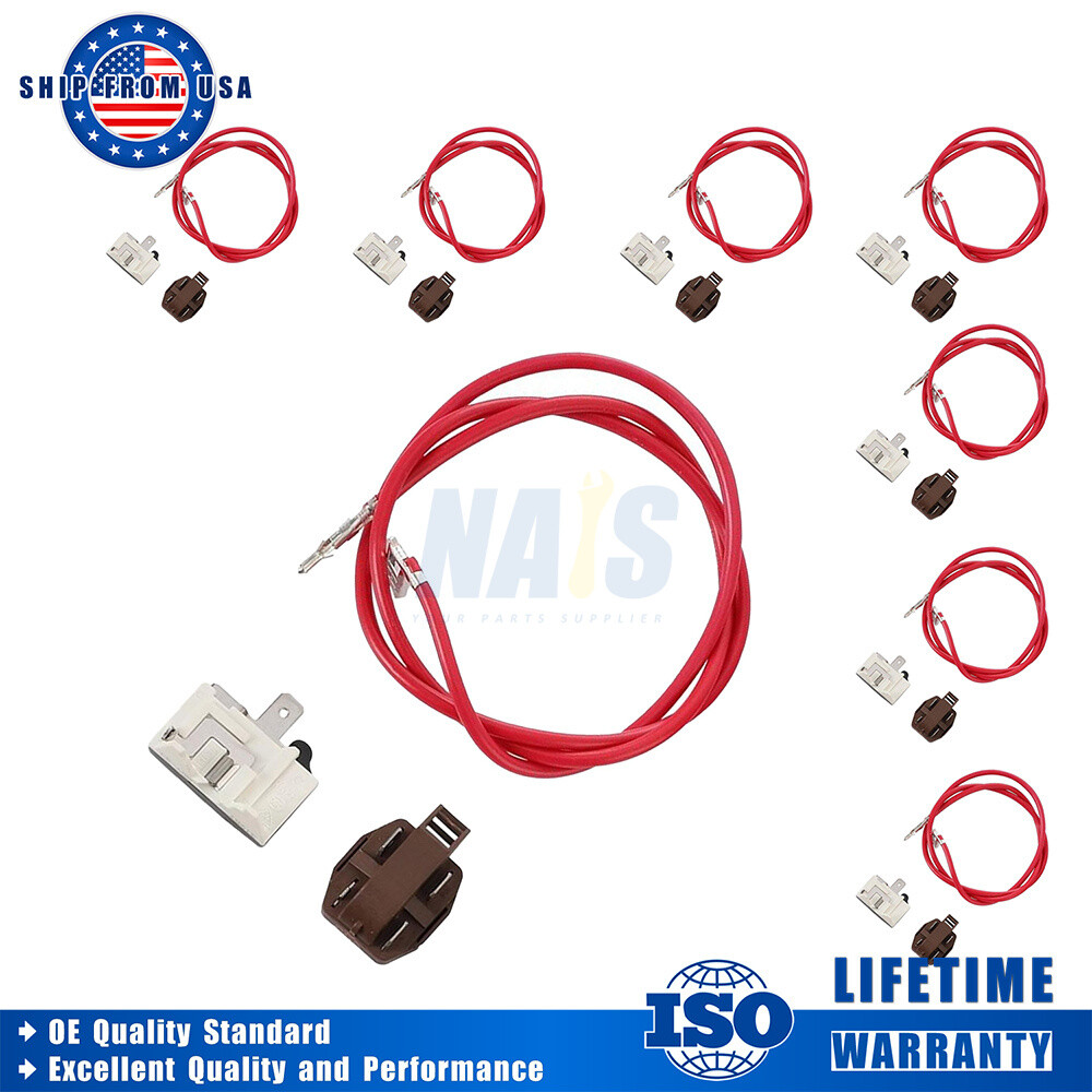 8-PACK 4387535 Refrigerator Compressor Relay and Overload for Whirlpool Kenmore-image