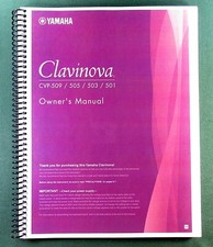Yamaha CVP-509 CVP-505 CVP-503 Instruction Manual: 138 Pages & Protective Covers