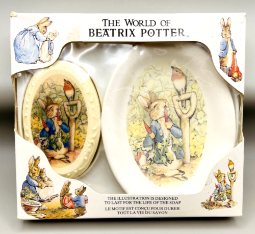The World Of Beatrix Potter Seifen- und Keramikschalenset Neu im Karton 1988