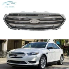 For Ford Taurus 2013-2019 Front Bumper Upper Grille Assembly Chrome Trim Grill