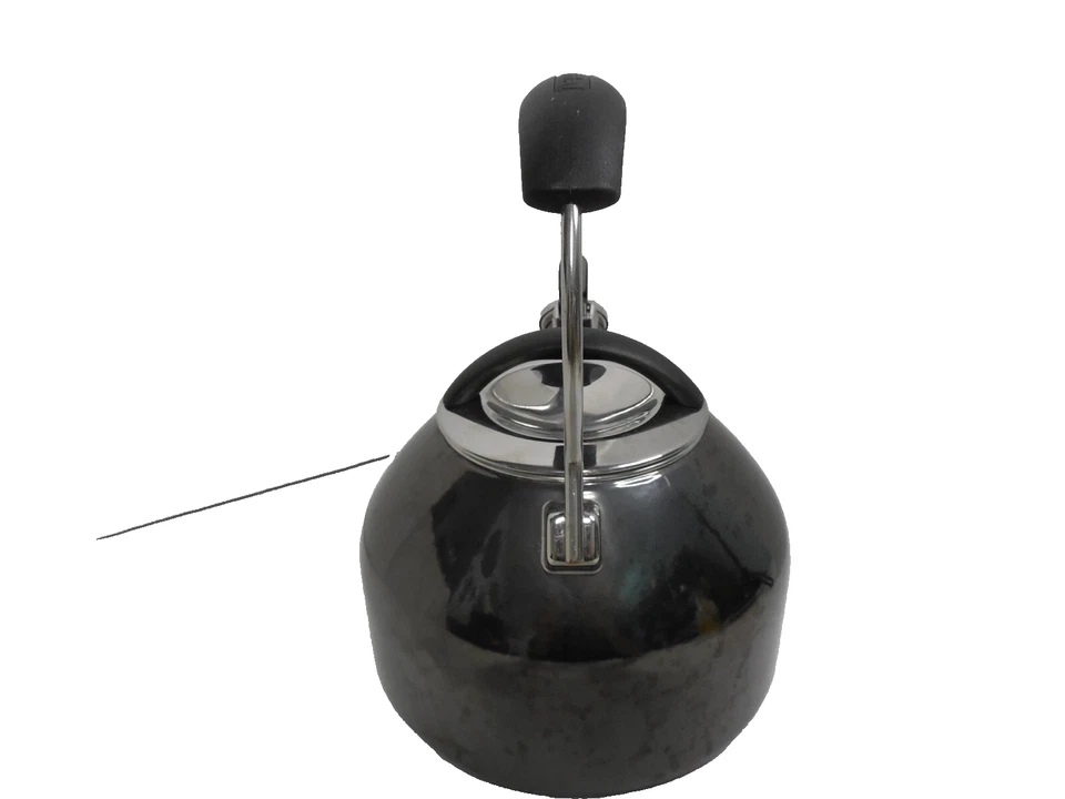 Tetera CHANTAL Whistling 2 cuartos de galón acero/esmalte gris oscuro Foto 4 de 4