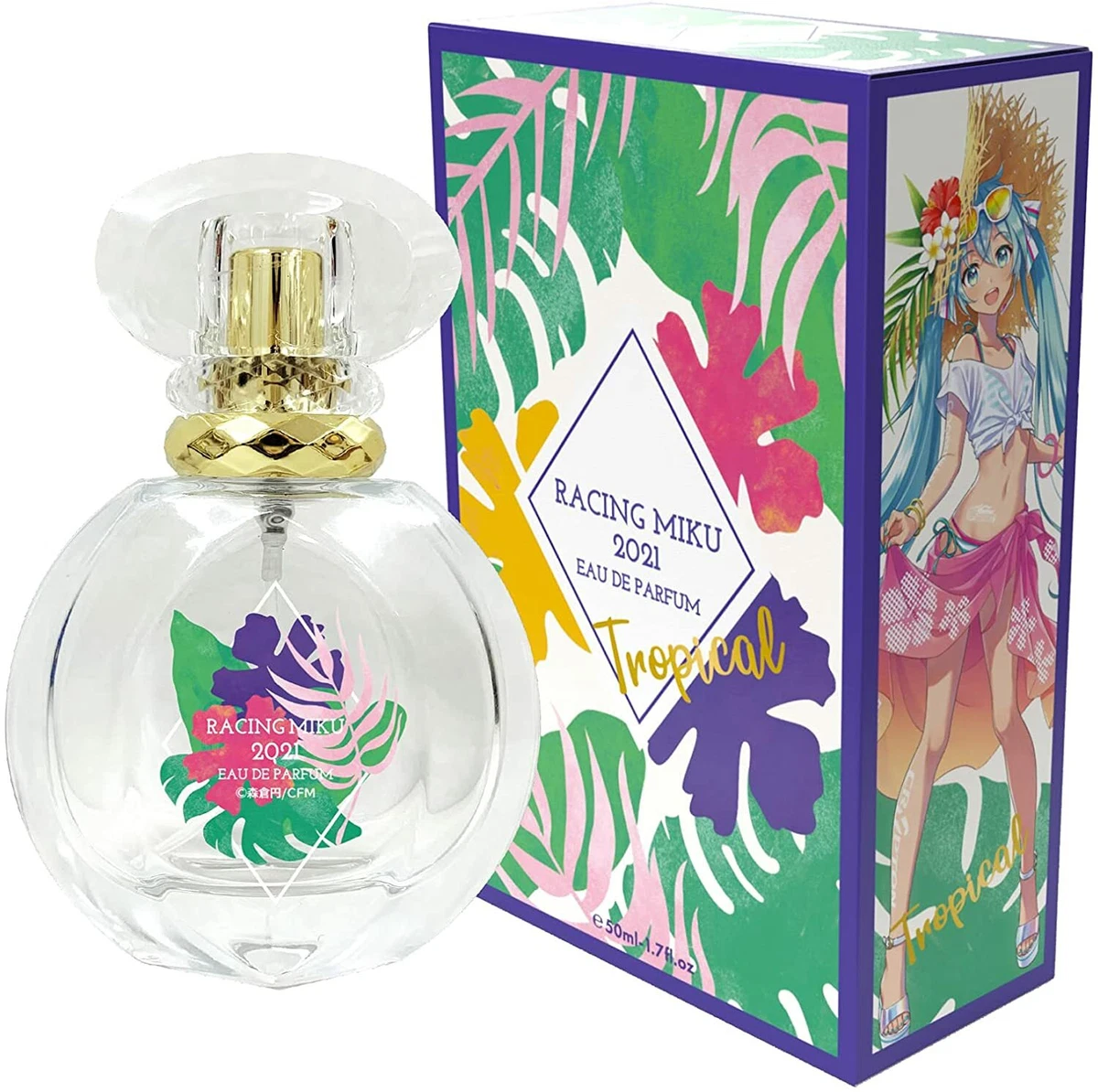 Vocaloid Hatsune Miku Racing 2021 Tropical Fragrance Perfume 50ml Presale
