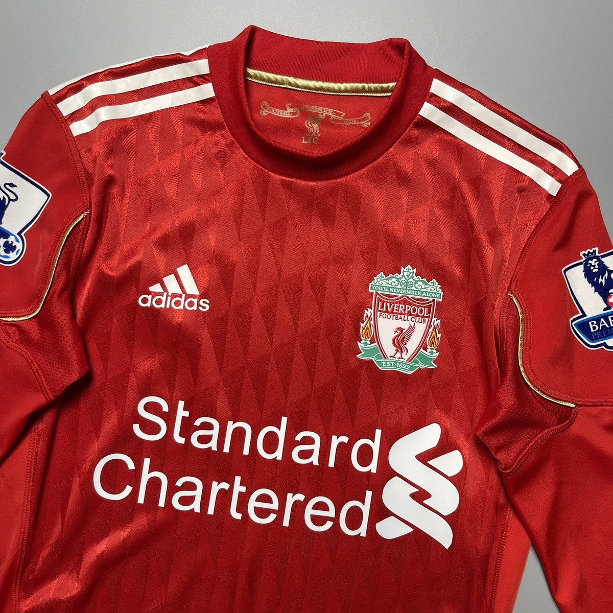 海外サッカーシャツ　フィテッセ　未開封 LIVERPOOL ADIDAS TECHFIT 2011/2012 SOCCER HOME JERSEY #7 SUAREZ