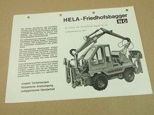 Prospekt Lanz Hela NG Friedhofsbagger mit AL405 aus den 70er Jahren