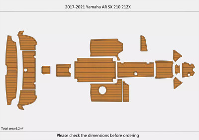 2020 Yamaha ARSX 210 212X Swim Platform Cockpit Boat EVA Foam Teak Deck Flooring