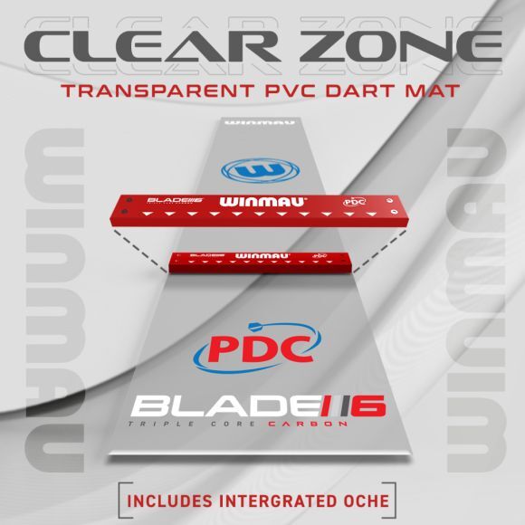 Winmau PDC Clearzone PVC Dart Mat with Integrated Oche