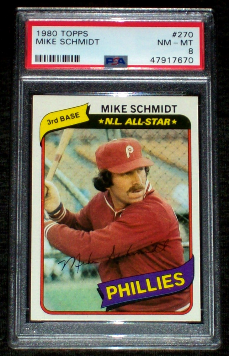 1980 Mike Schmidt #270 Topps PSA 8 Philadelphia Phillies