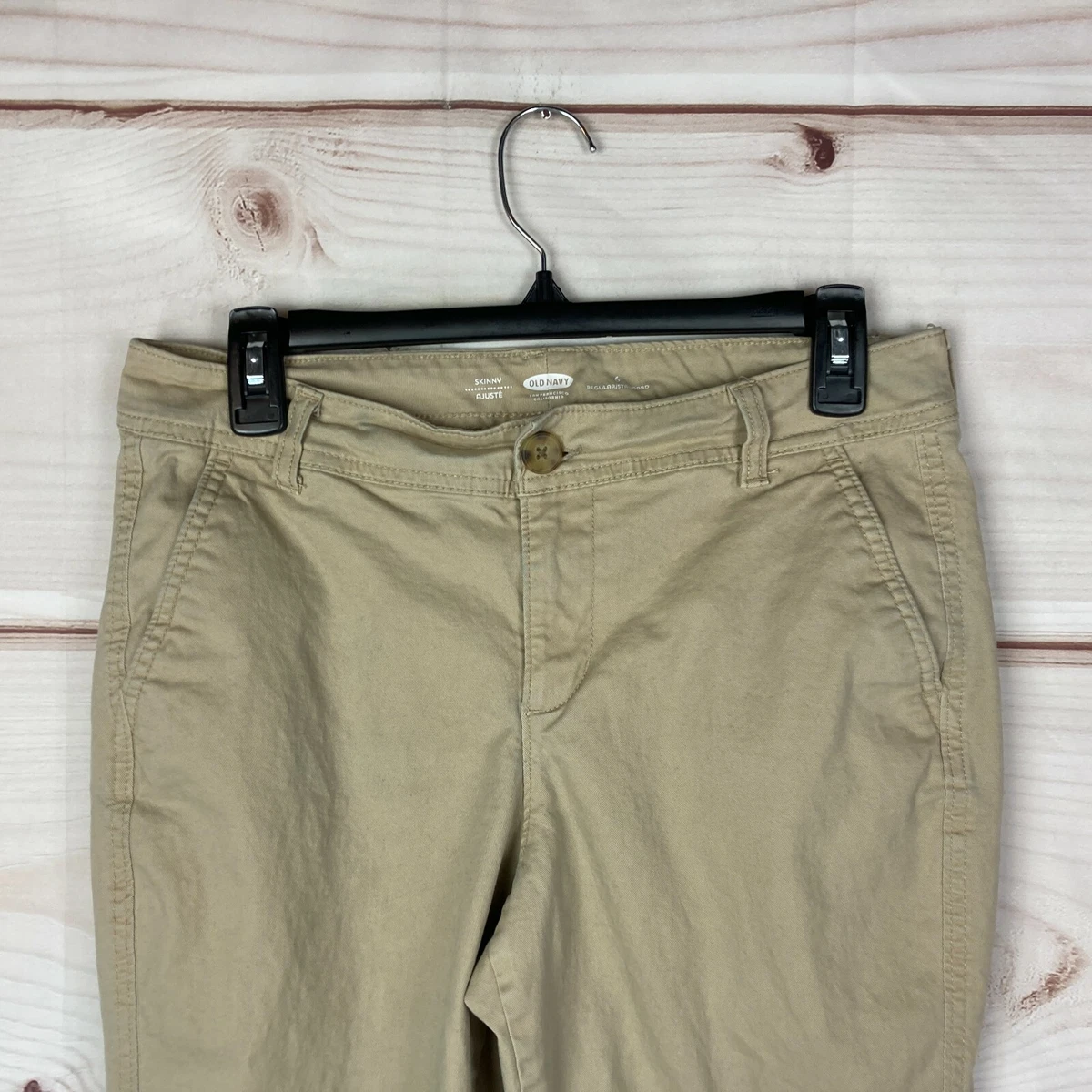 Old Navy Pants Womens 0 Short Tan San Francisco Skinny Khakis Mid Rise Pant  | eBay