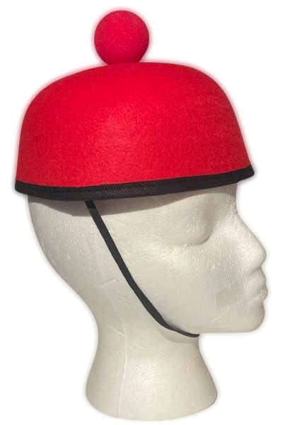 Funny RED CLOWN HAT Adult Beanie Foam Nose Top Nerd Mime Costume