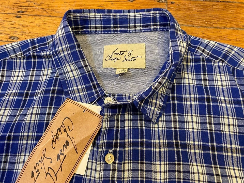NWT Just a Cheap Shirt 100% Cotton Button Front Shirt Men's Large Plaid MSRP $69 - Image 4 of 4