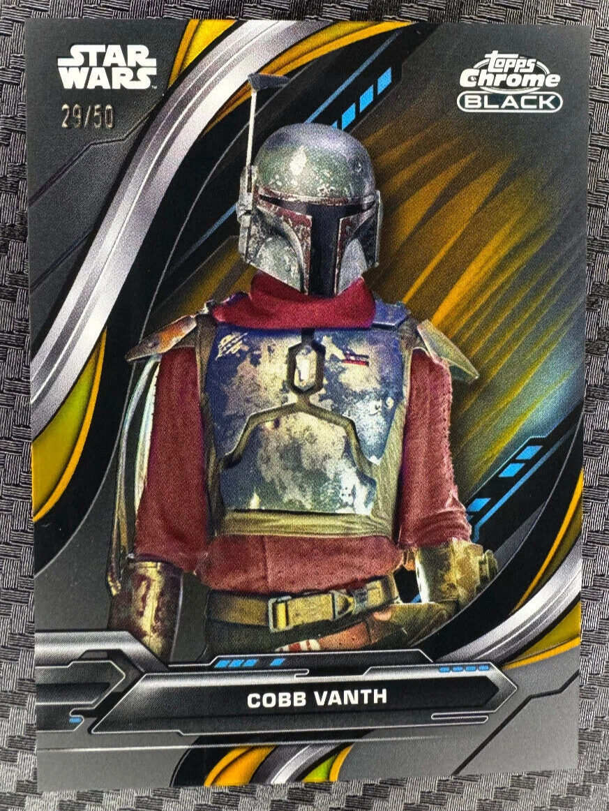 2025 Topps Chrome Black Star Wars: Cobb Vanth /50 Gold Refractor #33 Mandalorian