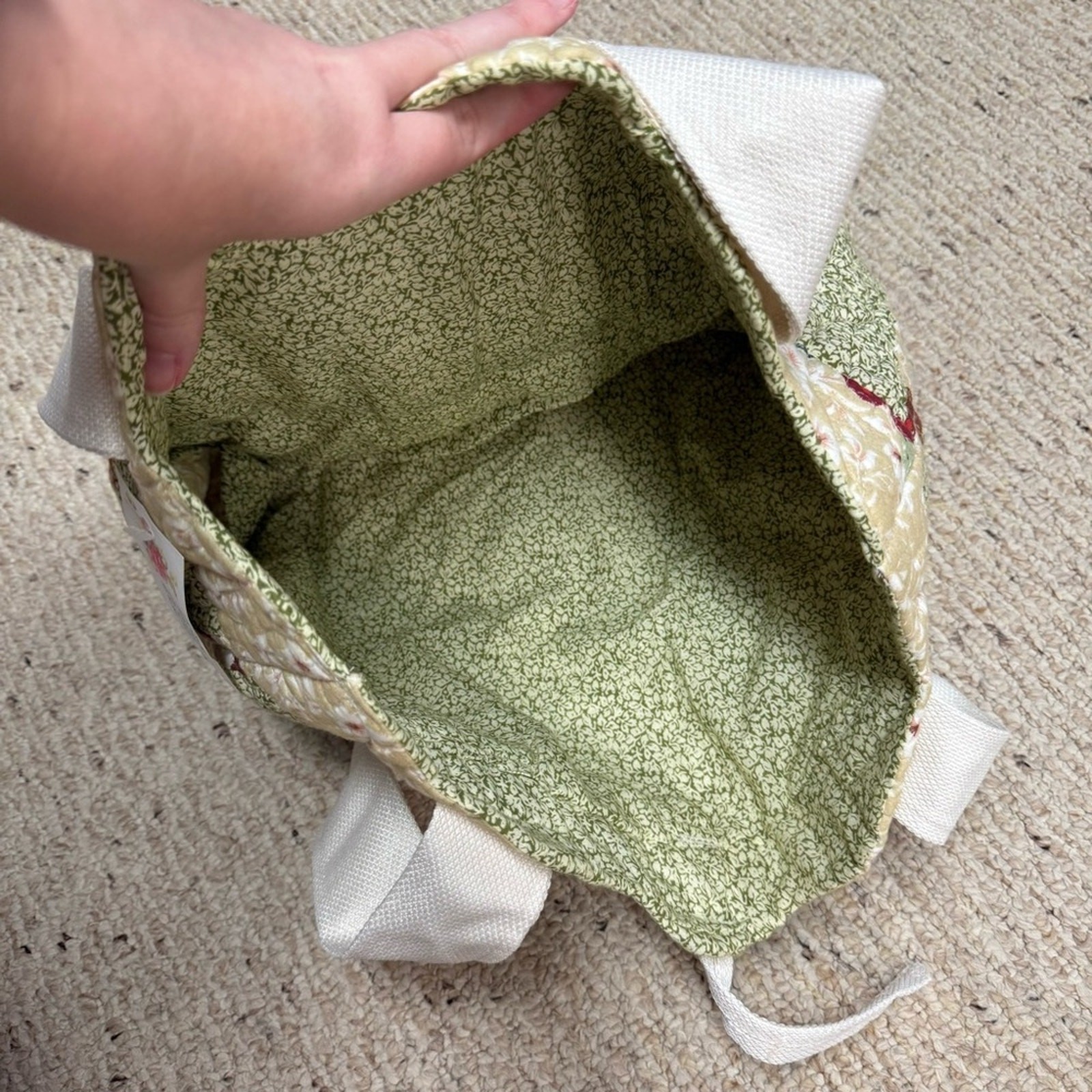 NWT Handmade Quilted Patchwork Totebag Vintage Co… - image 6