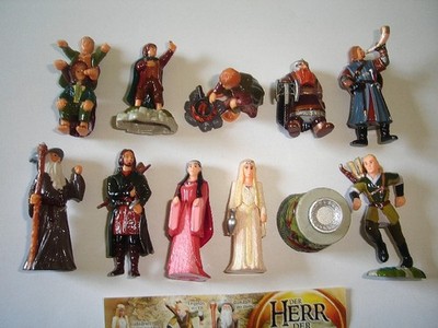 LORD OF THE RINGS COLLECTION - ALL 3 KINDER SURPRISE FIGURINES SETS LOTR