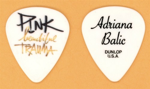 Pink Adriana Balic Vintage Guitar Pick - 2017 Beautiful Trauma Tour 