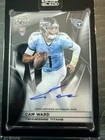 2025 Topps Chrome Black Football Cam Ward On Card Auto Titans Encased