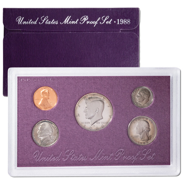 1988 S PF Proof Set U.S Mint Original Government Packaging OGP COA COIN SET#8037