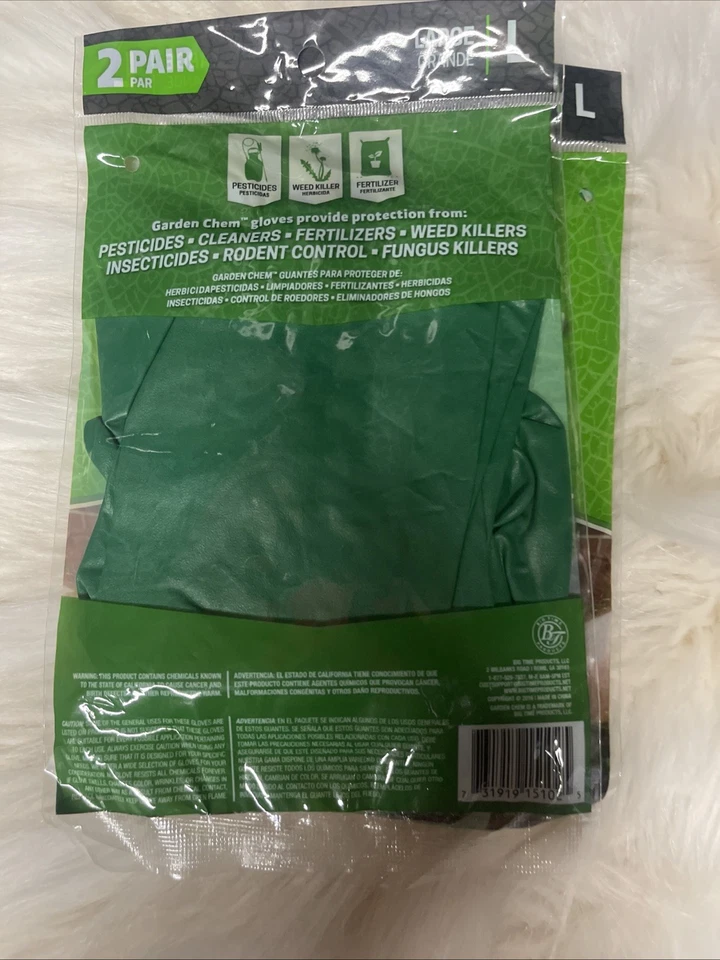 Guantes de nitrilo desechables de puño largo de Garden Chem - PAQUETE DE 2 PARES (LOTE DE 2) L Foto 2 de 2