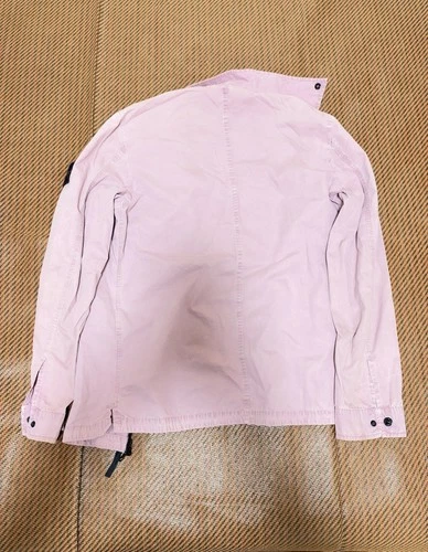 Stone Island Men's Pink Full Zip Cotton Canvas Jacket Compass Logo Patch M image 11