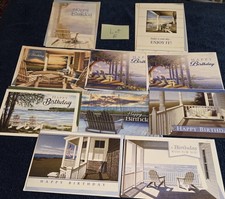 Lot F 10 Assorted BIRTHDAY Greeting Cards with Beautiful Scenic from Chairs