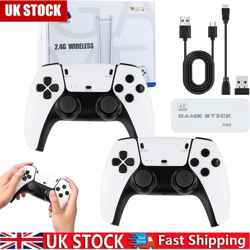 20000+ 4K HDMI TV Video Game Stick Retro Gaming Console w/ 2 Wireless Controller