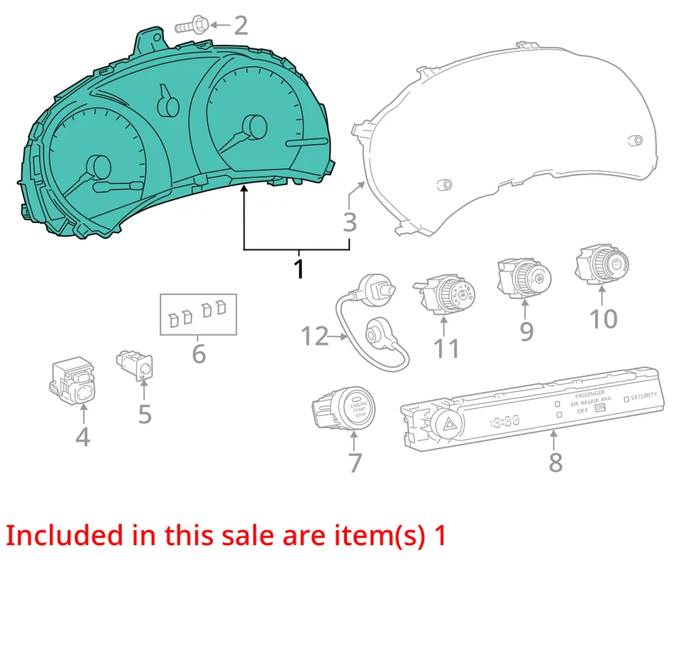Cuadro de instrumentos velocímetro Scion TC 2014-2016 LJETW Foto 3 de 4