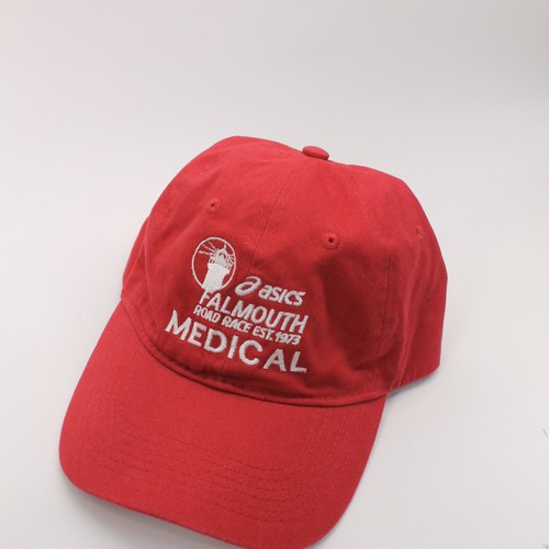 Asics Falmouth Road race established 1973 Maine running red baseball cap medic