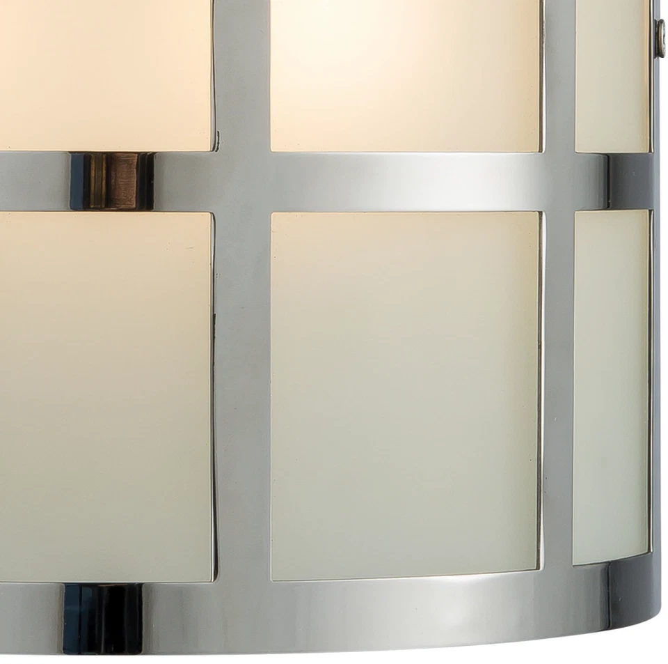 Aplique de pared con aro para exteriores de 8 pulgadas de ancho Elk Home, moderno, plateado Foto 4 de 4