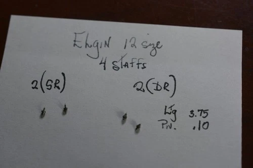4 Elgin 12 size staffs 2 DR.,2SR.