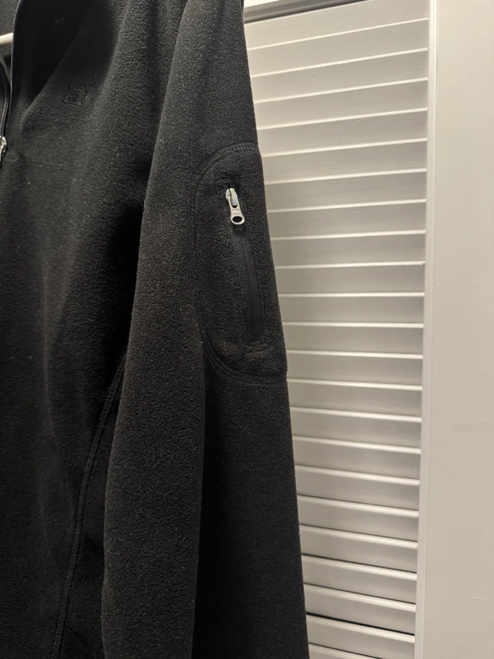 Chaqueta polar XXL Starter Boys Youth negra con cremallera de cuarto Foto 4 de 4