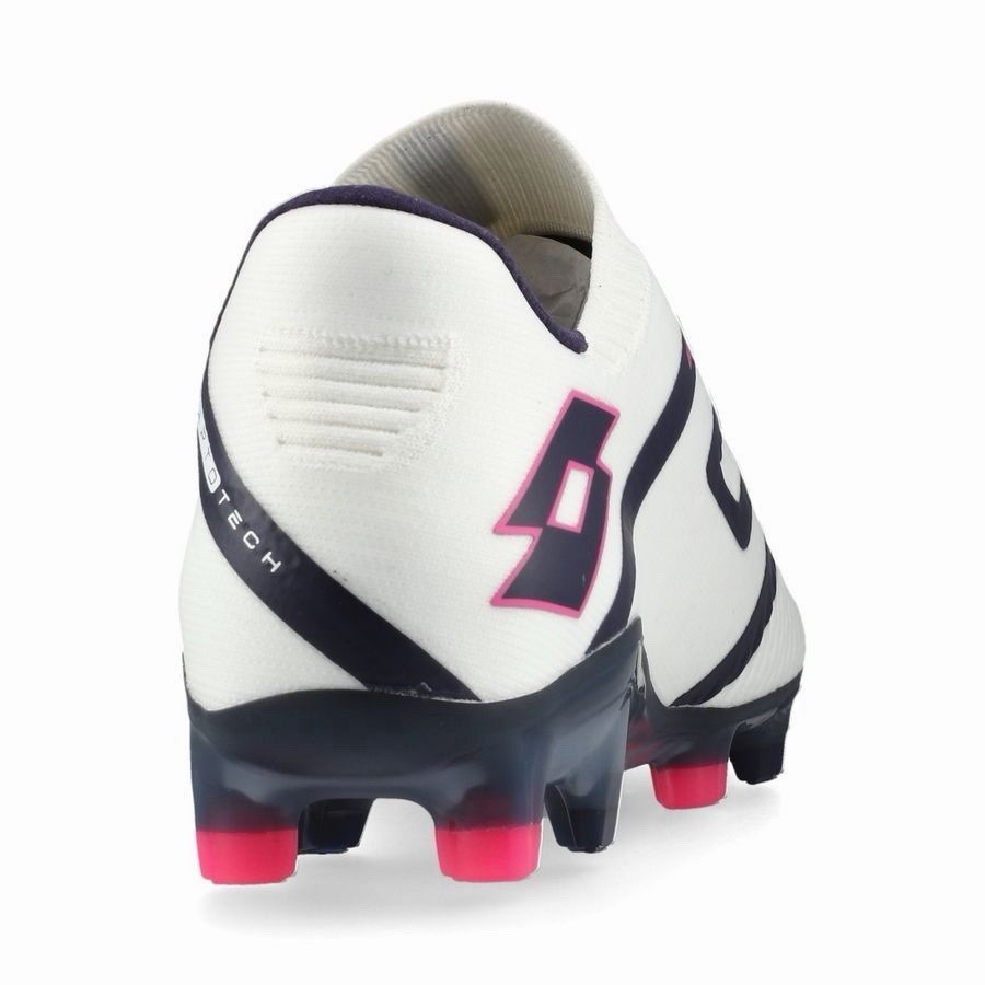 NIB Lotto Maestro 100 IV FG Soccer Cleats 13 All White/Navy Blue/Vivid Fuchsia Lotto Maestro 100 IV FG Soccer Cleats White Navy Fuchsia  main image 2