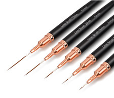5PCS Metallic Nail Art Liner Brushes Set Fine Detail, Thin Line and DIY Design