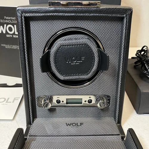 (LEER) Enrollador de Reloj Wolf Viceroy - Módulo 2.7 - Cuero - Cerradura y Llave - Ex. Estado. - Imagen 2 de 16