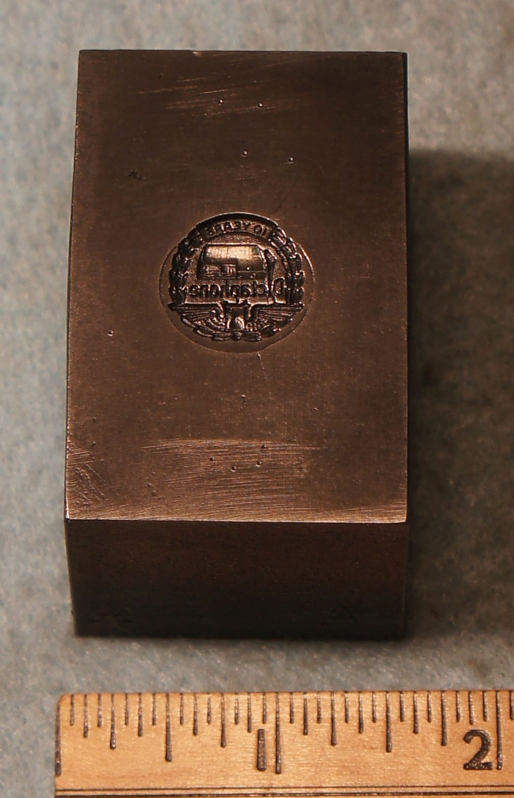 1952 DICTAPHONE 10 Year Service Award Pin STEEL STAMPING DIE Robbins RH550