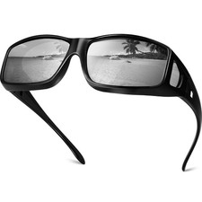 Night Vision Driving Glasses Fit Over Eyeglasses for Men Women, Anti-Glare Po...