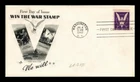 DR JIM STAMPS US COVER WORLD WAR II WIN THE WAR FDC SCOTT 905 ARTCRAFT