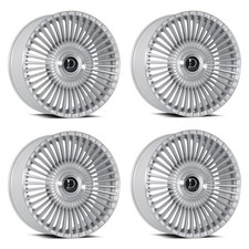 Set 4 24 Dolce Luxury Trento Gloss Sliver Brush Face 24x9 5x112 5x120 28mm Rims Set 4 24 Dolce Luxury Trento Gloss Sliver Brush Face 24x9 5x112 5x120 28mm Rims