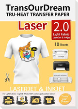  Paper Laser Printer Printing Inkjet Heat Transfer Vinyl 10 Sheets A4