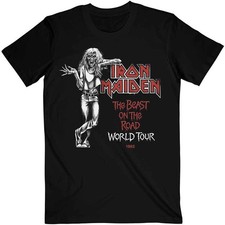 Image of Iron Maiden 'Beast Over Hammersmith World Tour 82' Black T shirt - NEW