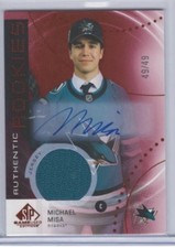 2025-26 SP Game Used Authentic Rookies Red Auto RPA Michael Misa 49/49 #AR-MM