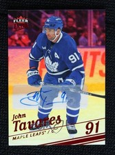 2025-26 Upper Deck Fleer Ultra Red Rainbow Foil 10/10 John Tavares #64 Auto 1ra8