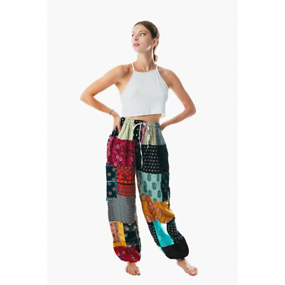 #ad Unisex handmade boho hippie aladdin alibaba harem yoga pants one size women men $19.99