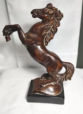 RARE Vintage Jaru Pottery Horse Figurine Statue Rearing Stallion 12.5 In 